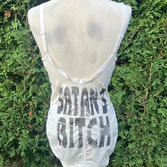SATAN'S WITCH printed 1980s bodysuit - Picture 2 of 2
